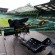 TV camera at football stadium, Celtic Park