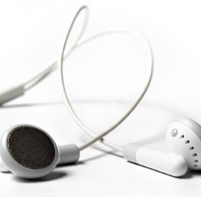 white earphones