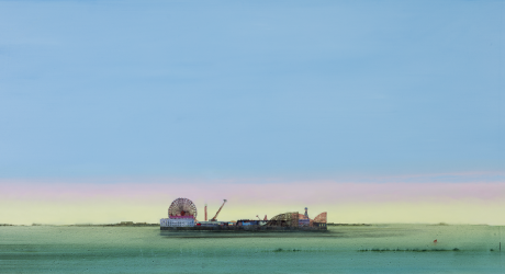 Lost Boat Party, Jock McFadyen, 2020, oil on canvas, 152 x 339cm, courtesy of Lucid Plane