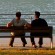 Two men on park bench