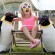 Ava Wright and her penguines enoying the sun at Dynamic Earth